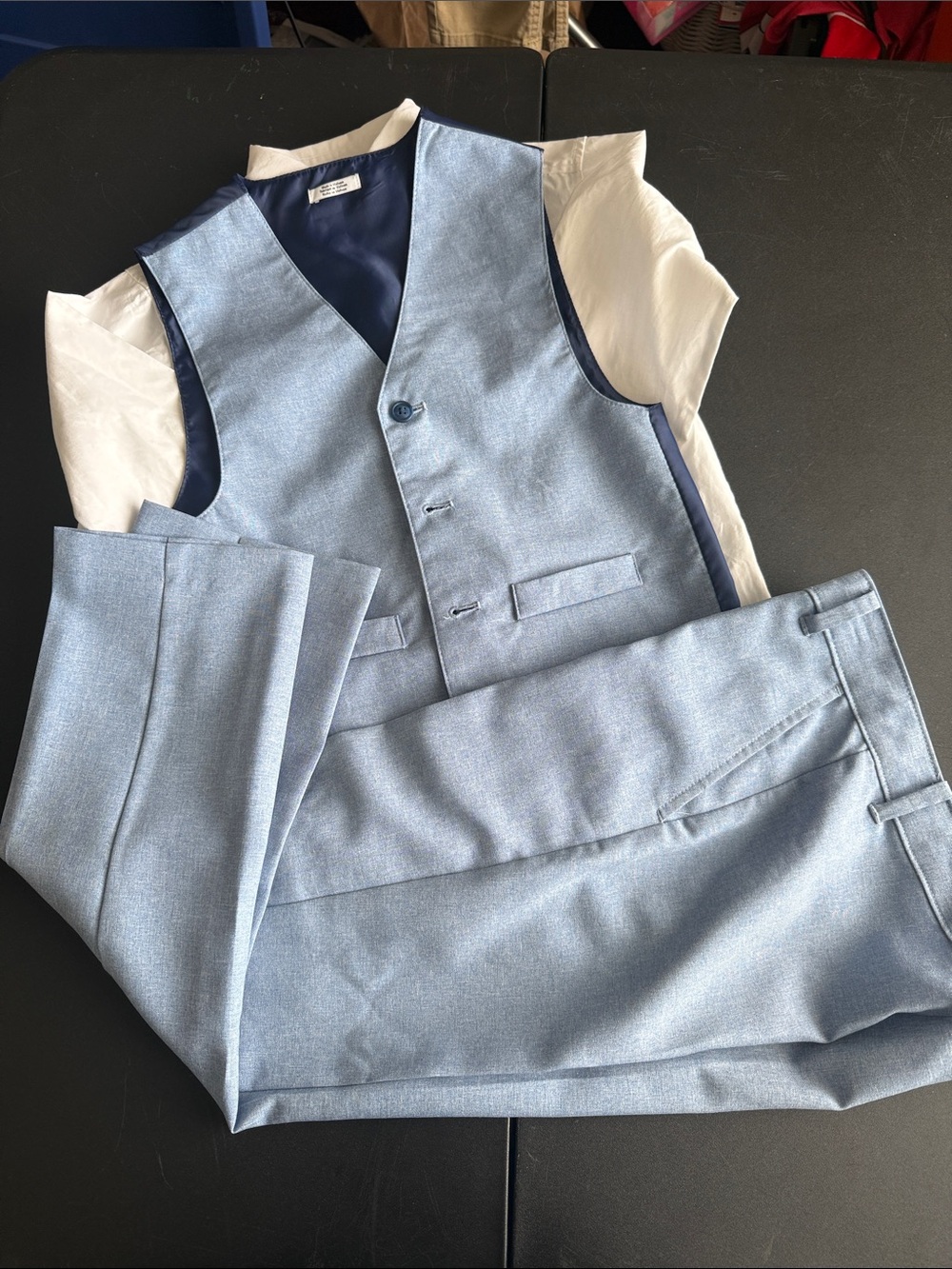 Calvin Klein Light Blue Dress Vest & Trousers Set